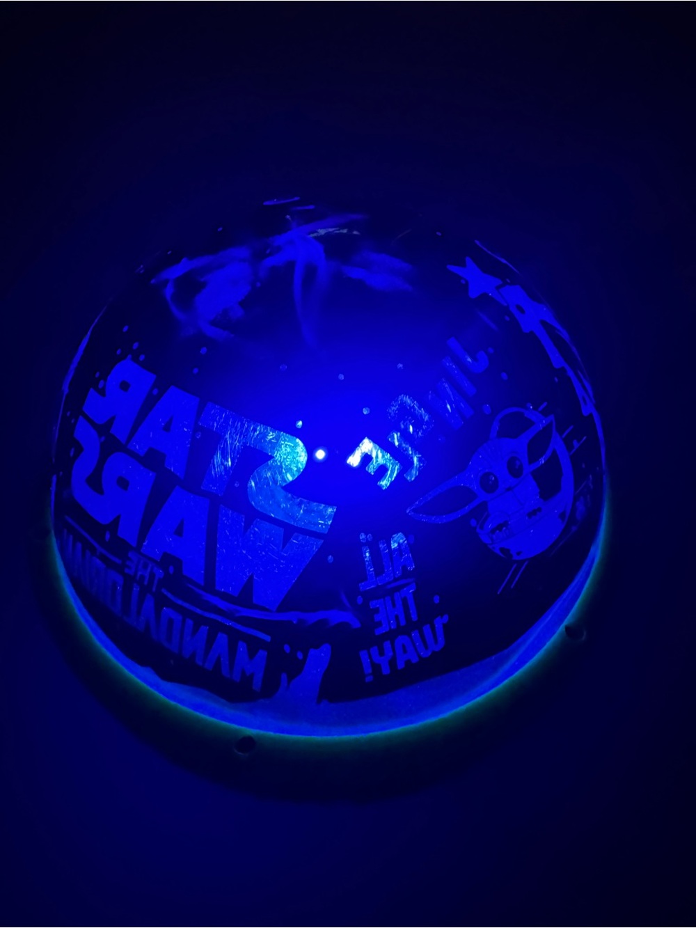 Star Wars Blue LED Night Dome with Grogu Artwork